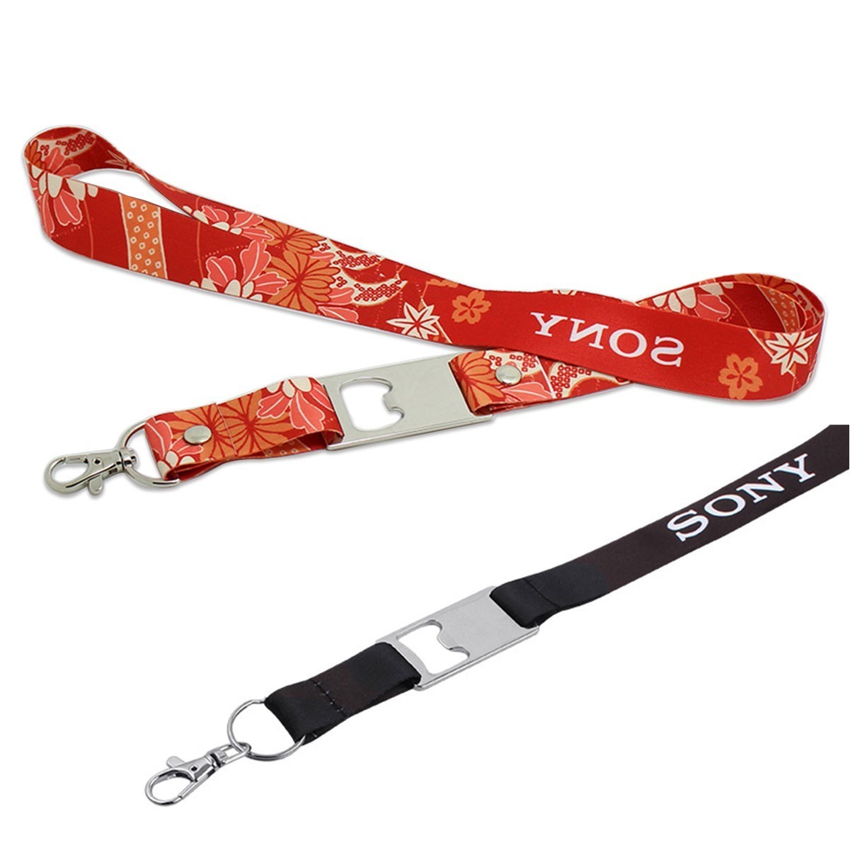 Polyester Lanyard w/ Bottle Opener & Lobster Clip