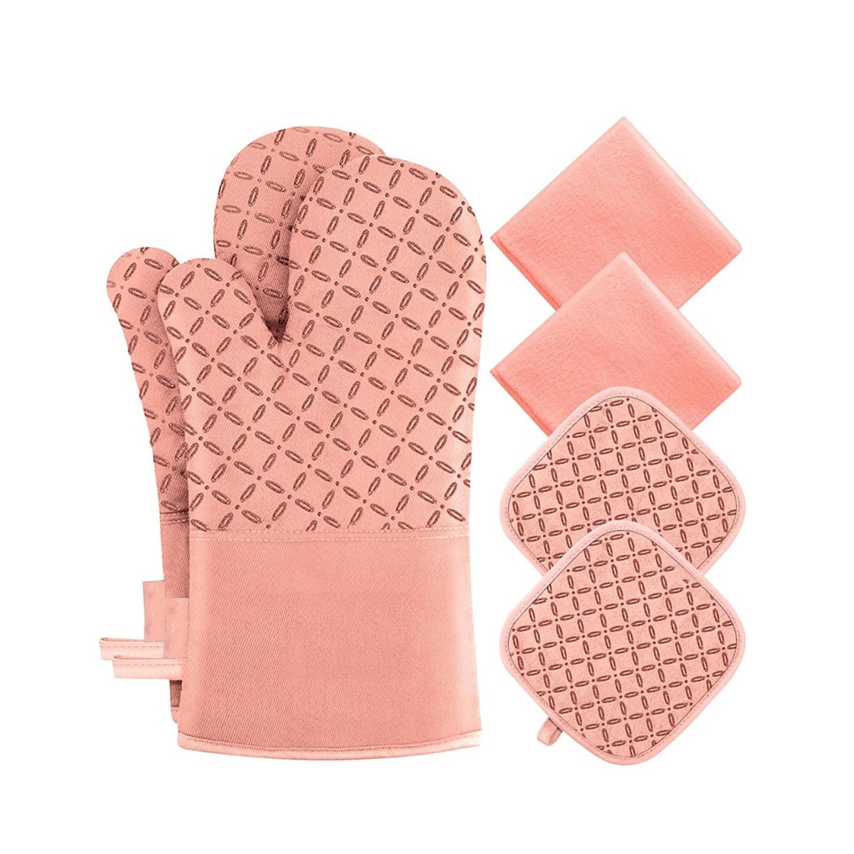 Cotton Oven Mitten 4 Piece Set