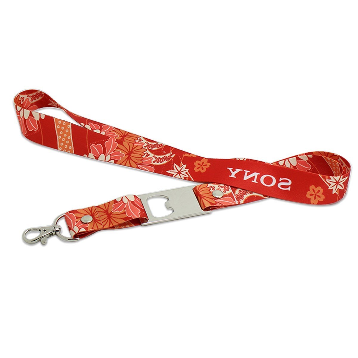 Polyester Lanyard w/ Bottle Opener & Lobster Clip