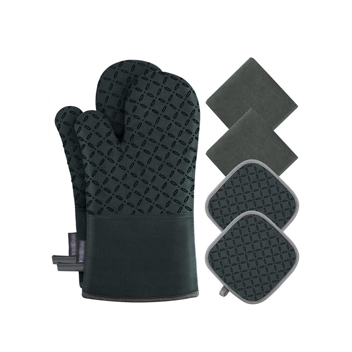 Cotton Oven Mitten 4 Piece Set
