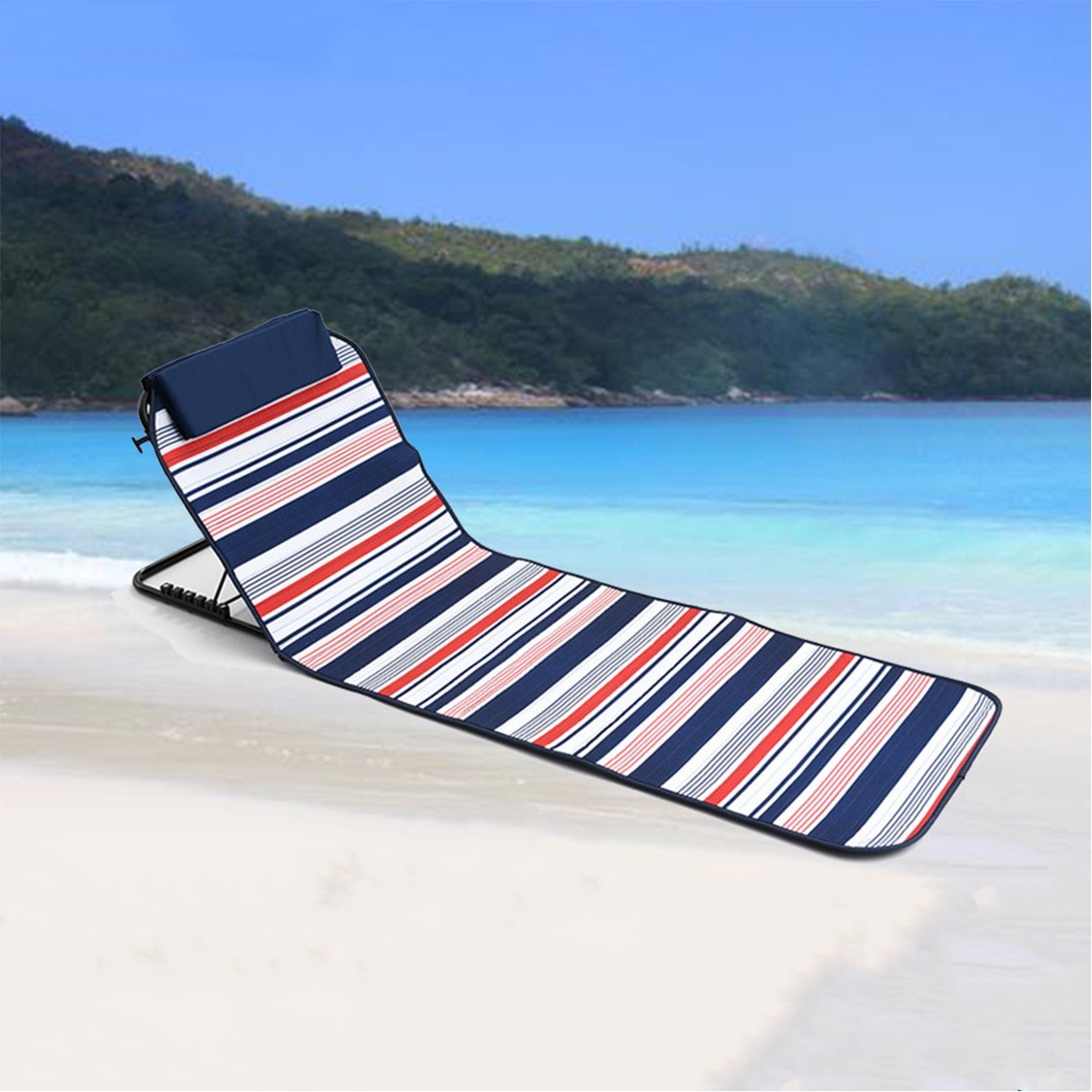Beach Lounger Mat with Handled Tote Bag