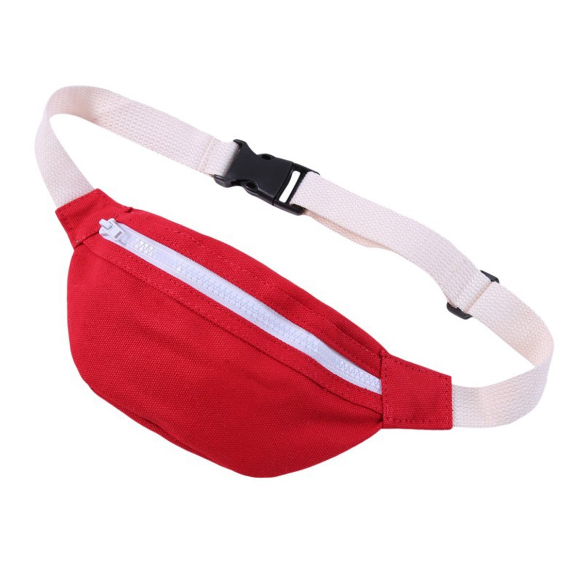 Canvas Dumpling Shape Fanny Pack