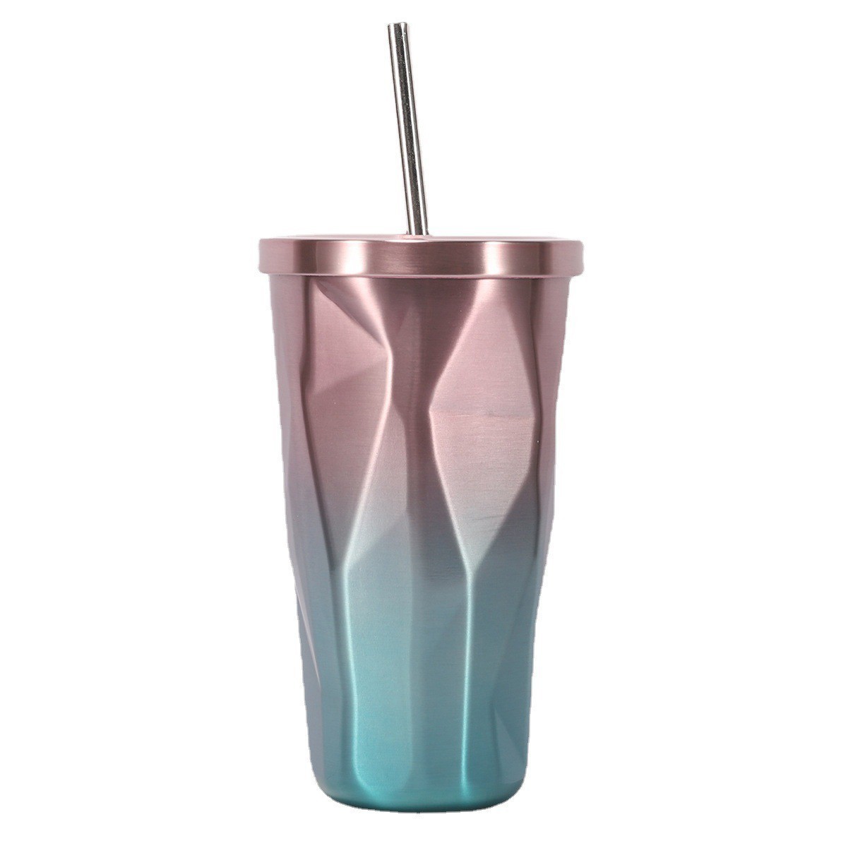 16oz Stainless Steel Vacuum Insulated Tumbler with Lid and Straw