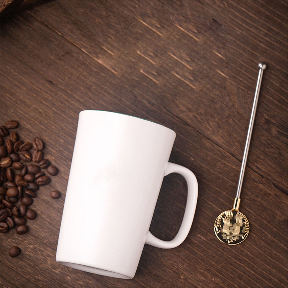 12oz Ceramic Mug with Lid and Spoon