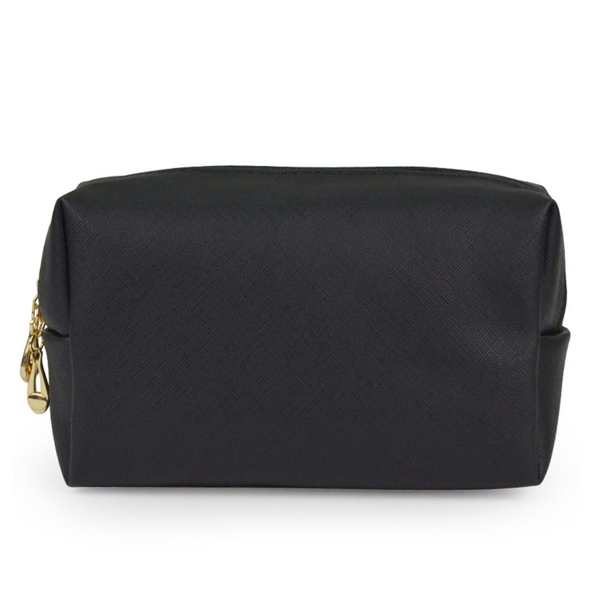 PU Vegan Leather Water-Resistant Makeup Bag with Interior Pockets