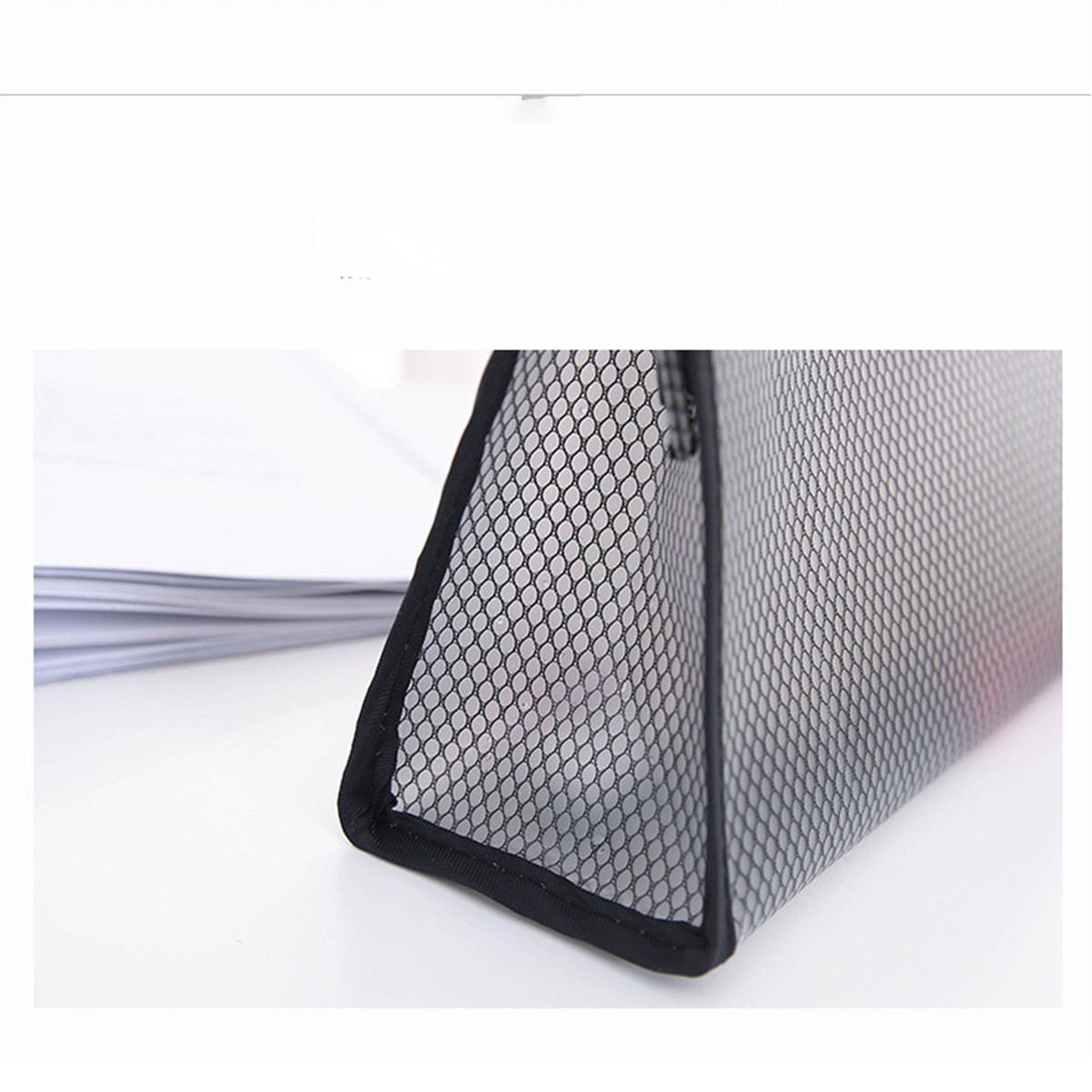 PVC Mesh Translucent Handled Travel Makeup Bag