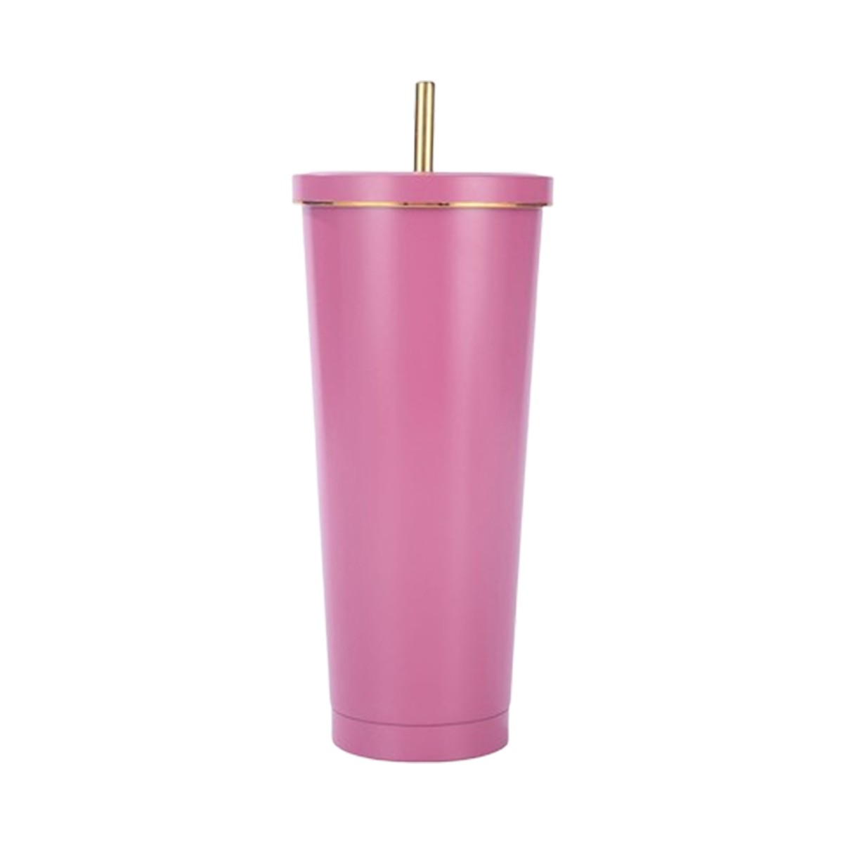 15oz Stainless Steel Double-Walled Insulated Tumbler with Straw and Flip Lid