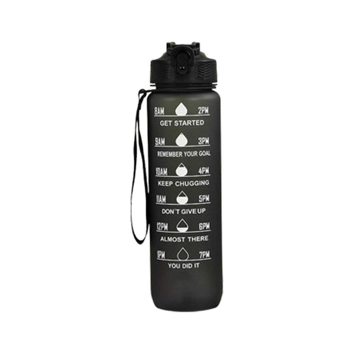 32oz Co-Polyester Water Bottle with Time Marker and Leakproof Lid