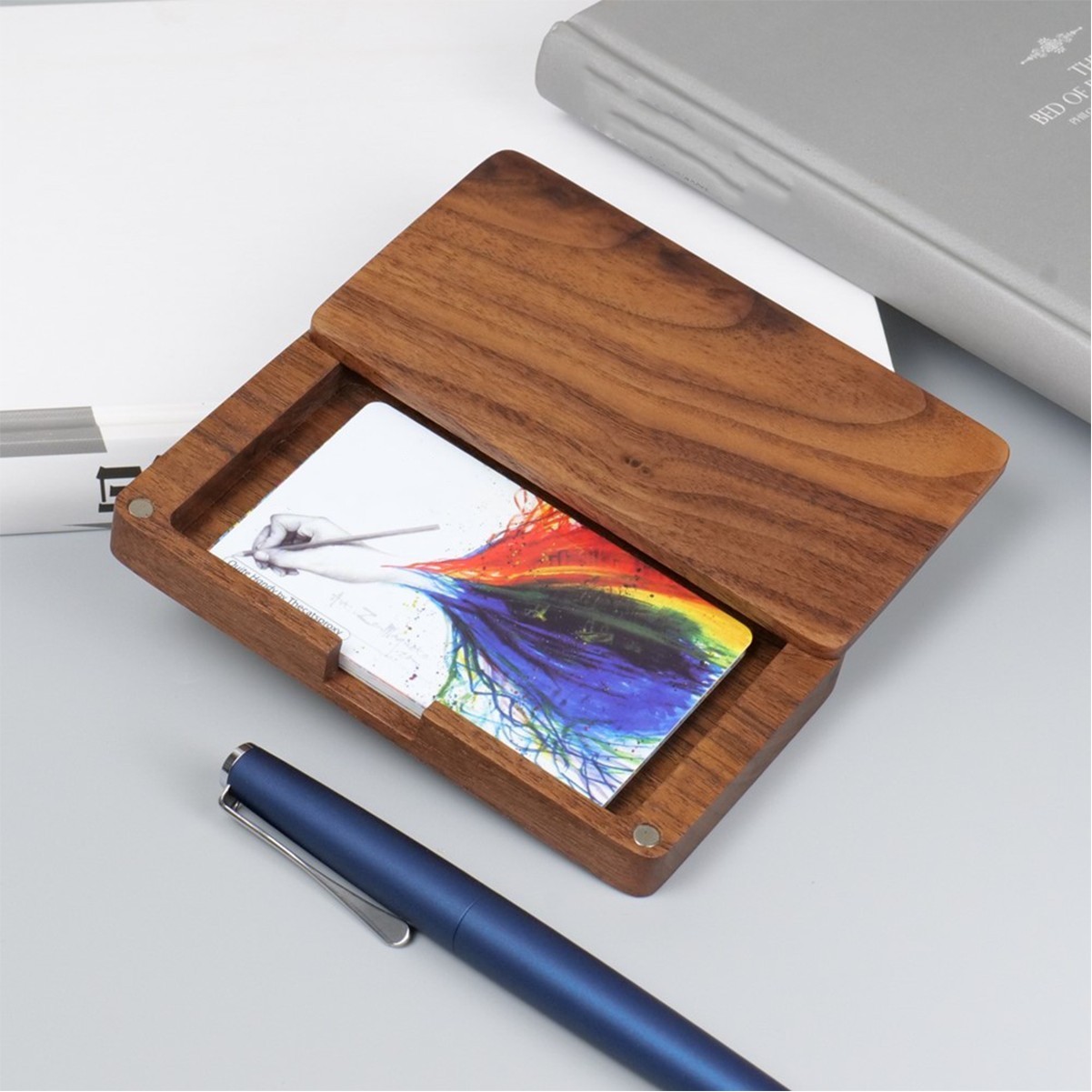 Walnut Business Card Case