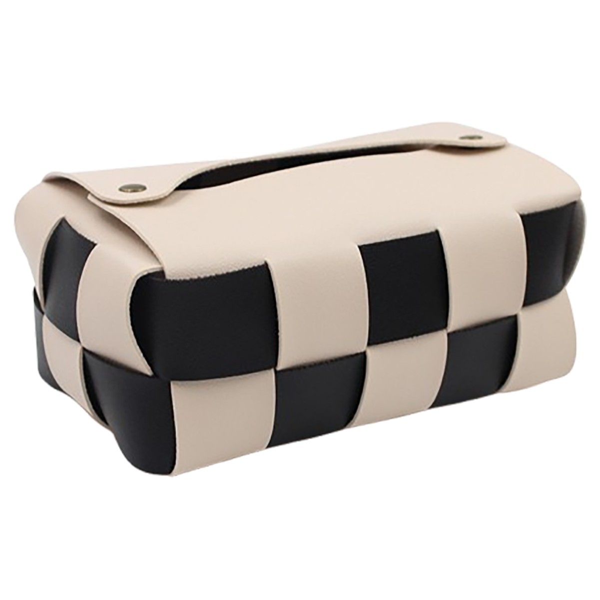 Woven PU Leather Tissue Bag