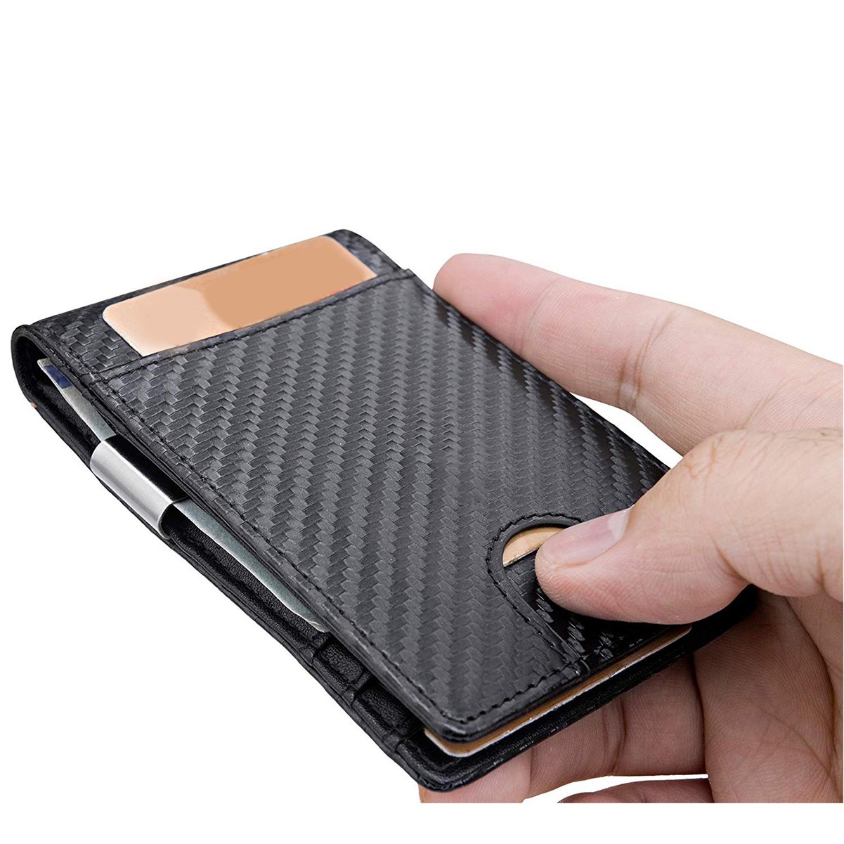 RFID Blocking Slim Leather Card Wallet
