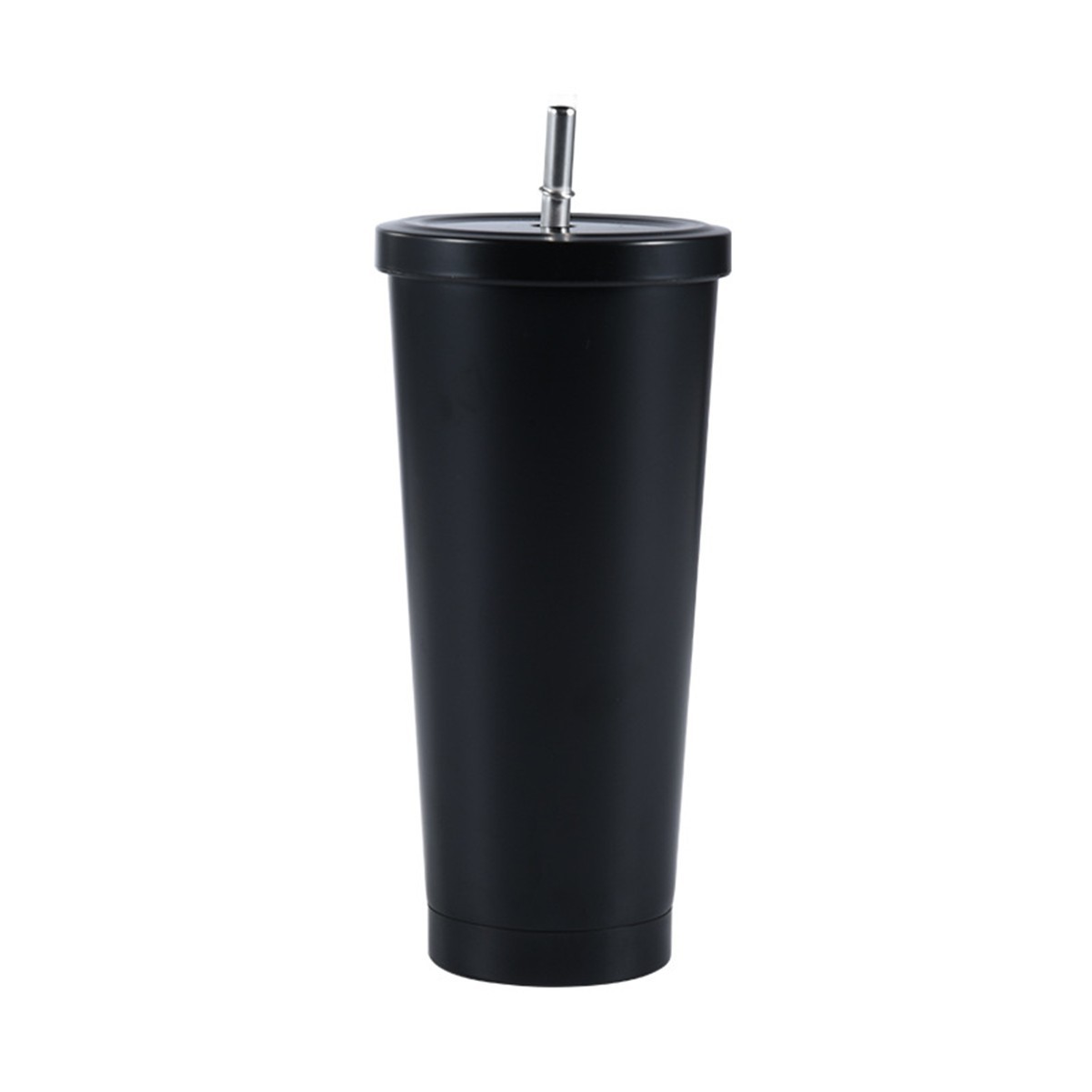 17.5oz Stainless Steel Double-Walled Tumbler with Lid and Straw