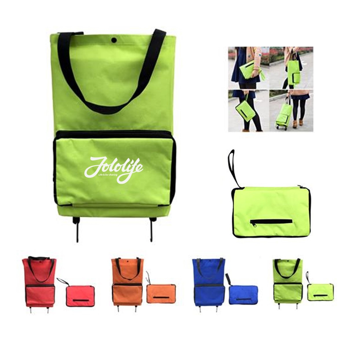 Collapsible Shopping Bag with Wheels