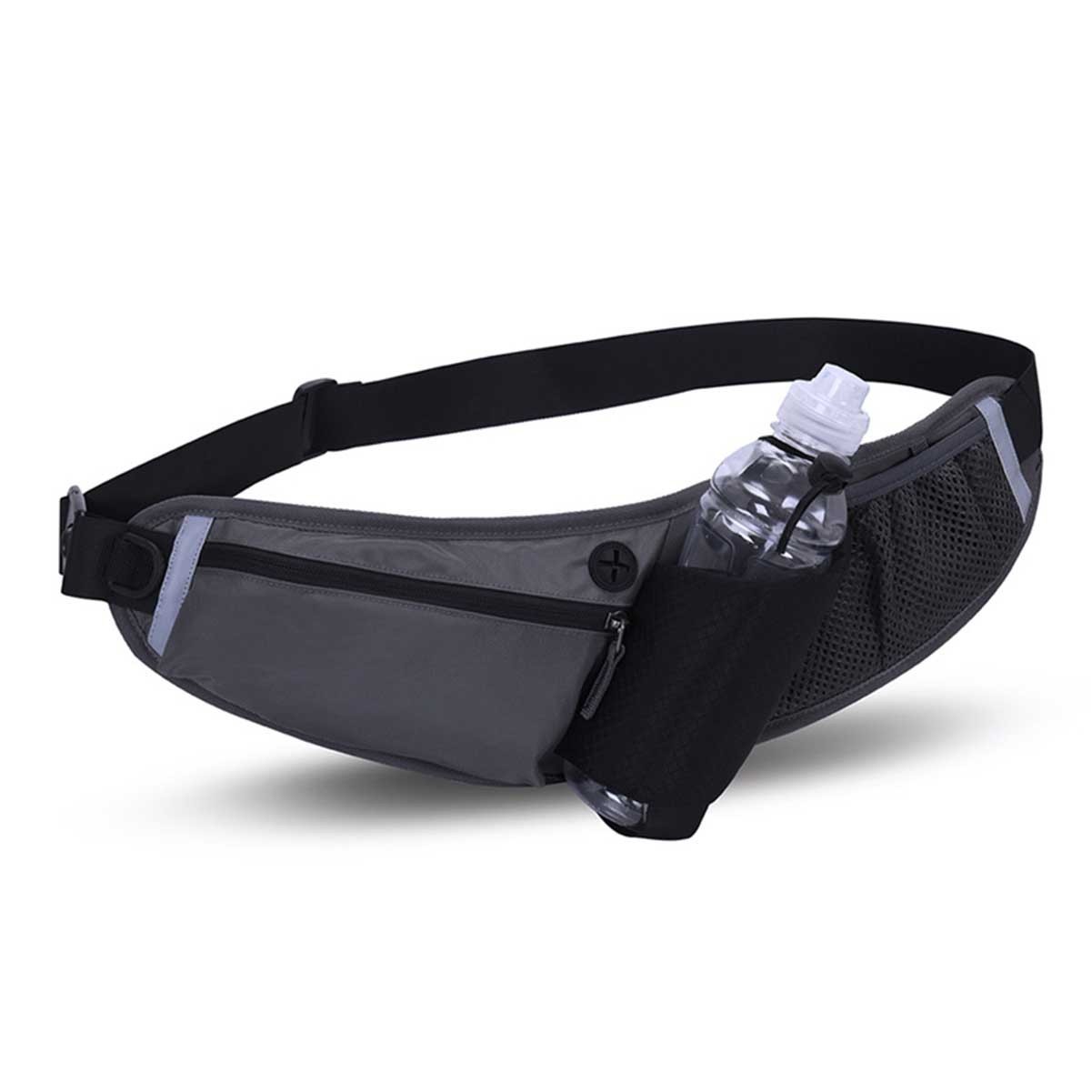 Reflective Running Fanny Pack with Bottle Holder