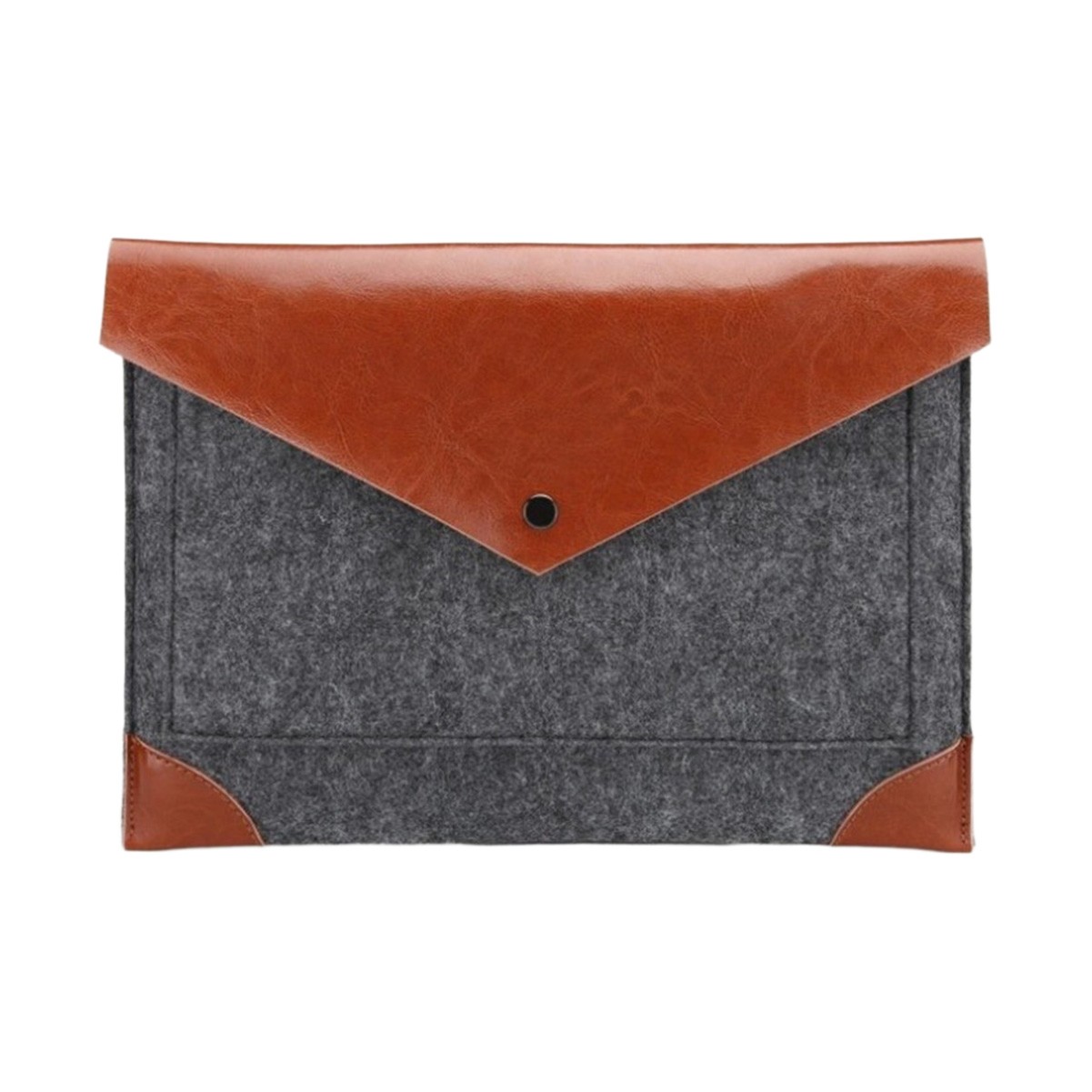 Felt and PU Document Bag