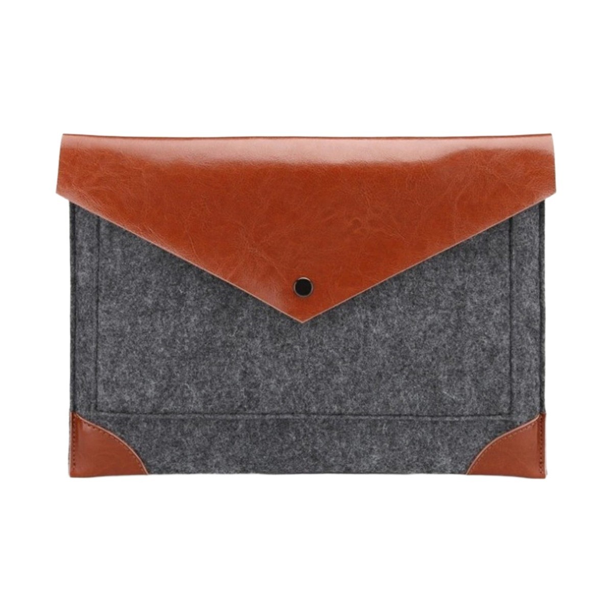 Felt and PU Document Bag