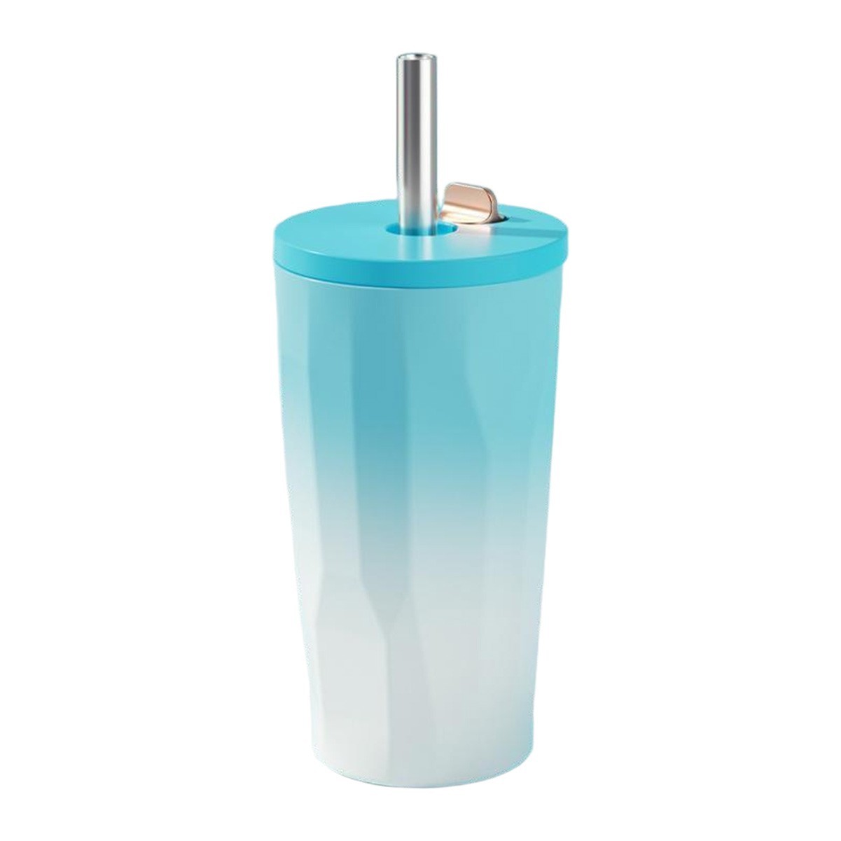 16.9 oz Elegant Stainless Steel Insulated Tumbler with Pop-up Lid and Straw