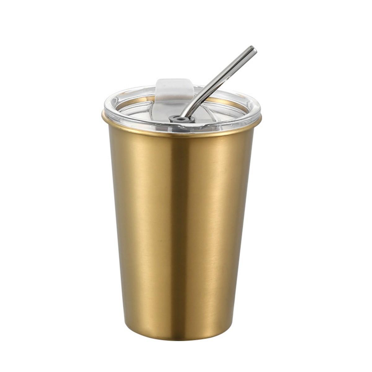 17oz Insulated Stainless Steel Tumbler with Straw and Lid