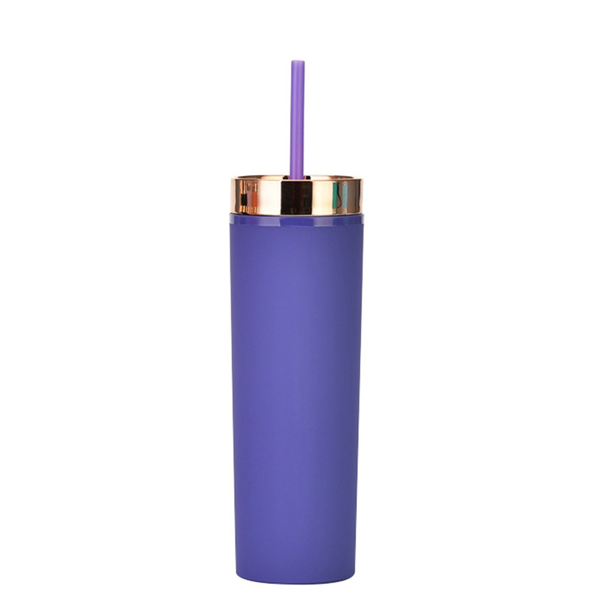 16OZ Slim Insulated Tumbler with Lid and Straw