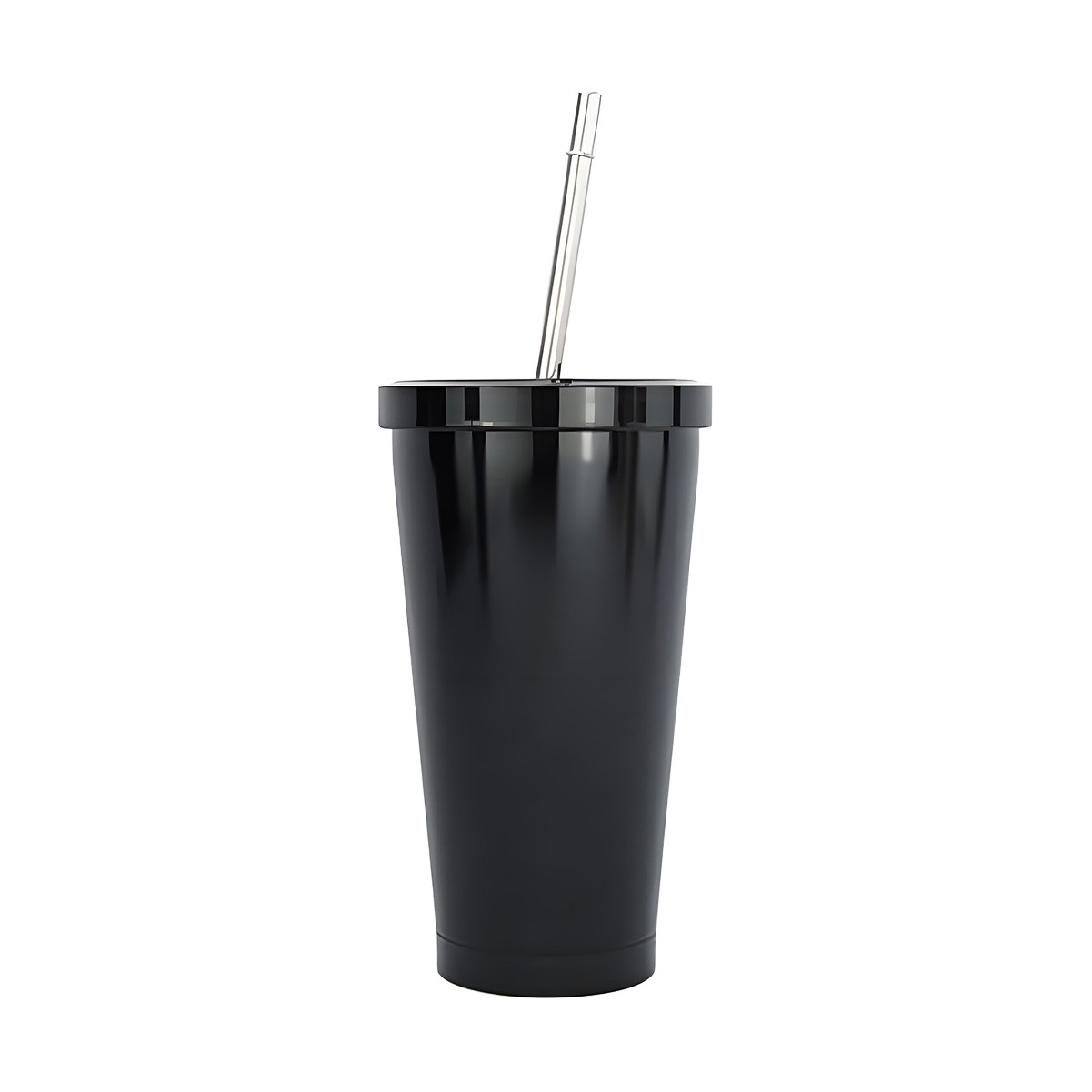 16oz Insulated Stainless Steel Beverage Tumbler with Lid & Straw