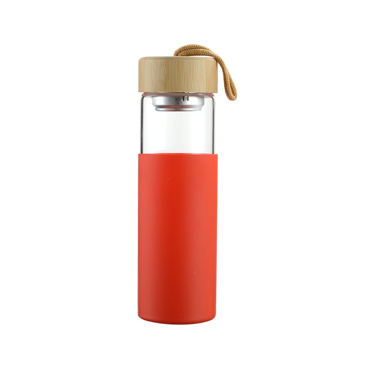 16 oz Borosilicate Glass Water Bottle with Protective Case