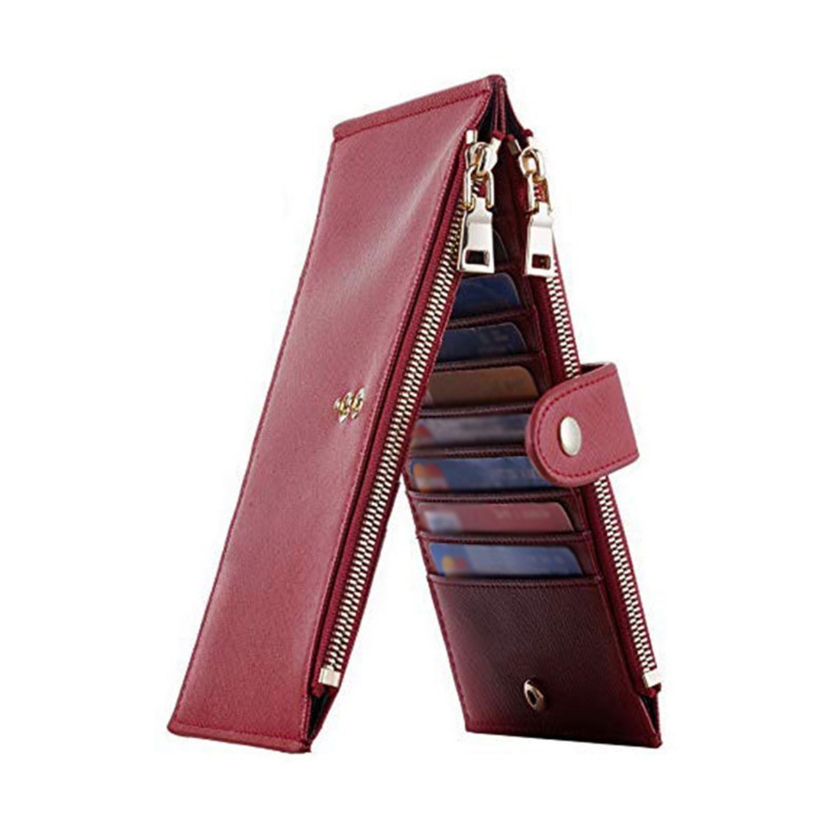 Multi-Pocket Zippered Travel Wallet