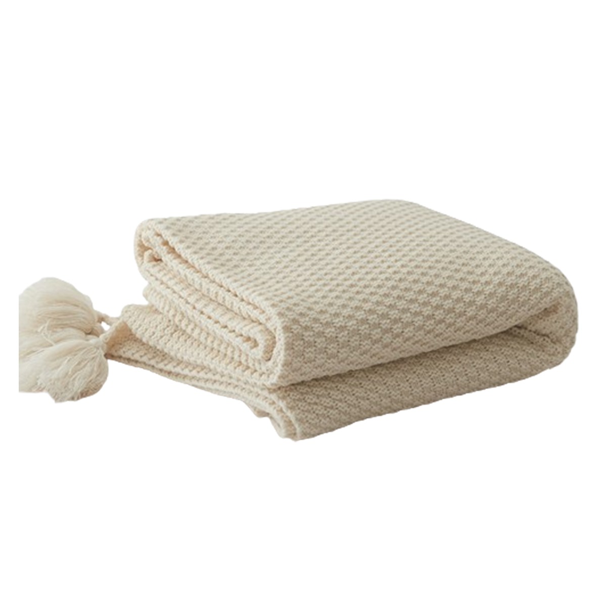 Cozy Knit Tassel Throw Blanket