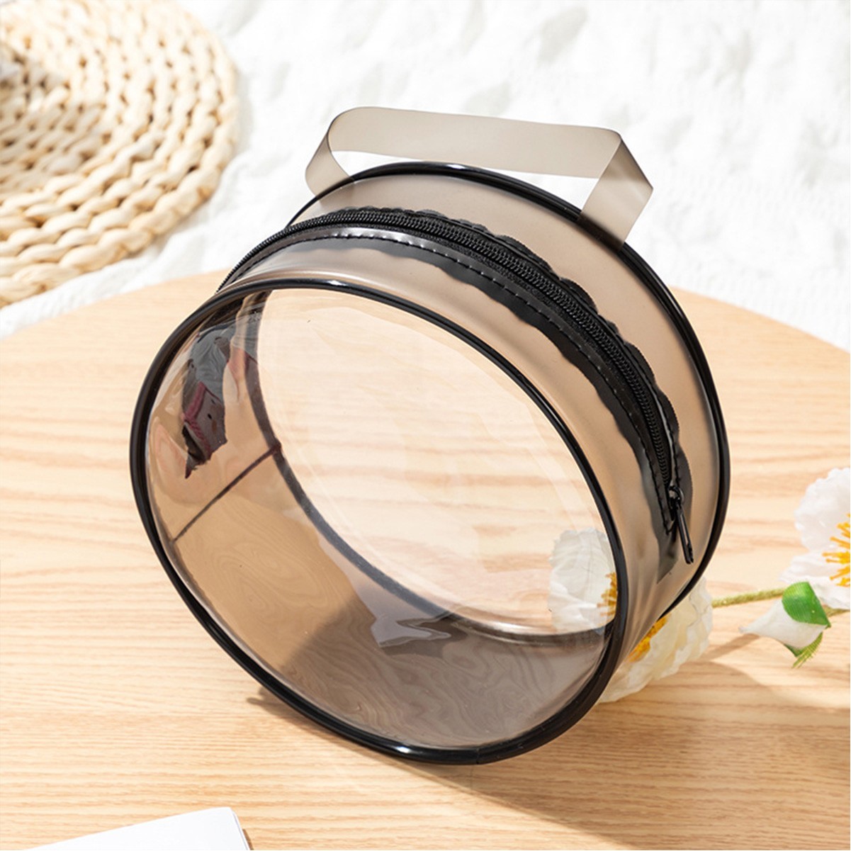 Round Transparent Cosmetic Bag