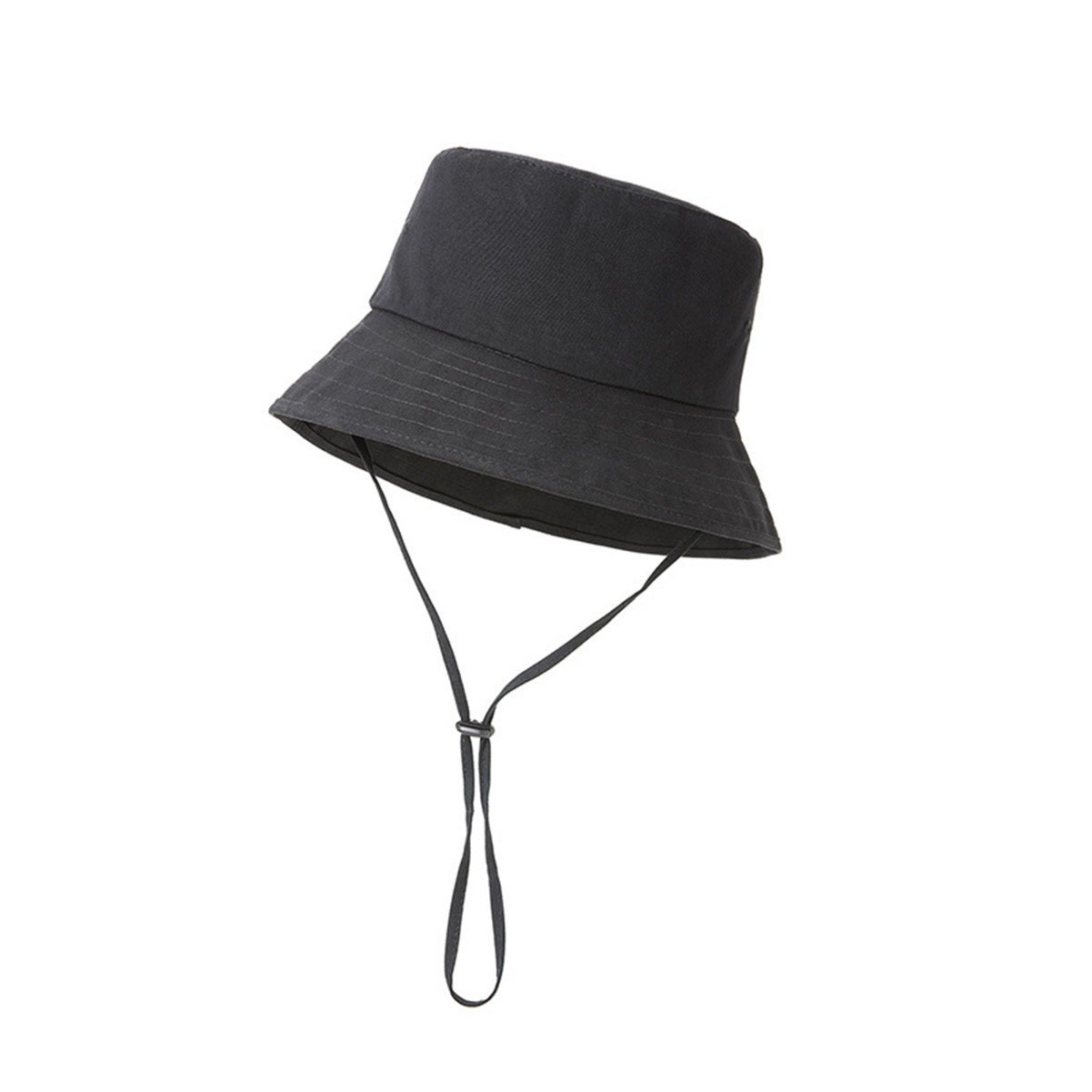 Wide Brim Cotton Sun Hat with Adjustable Drawcord
