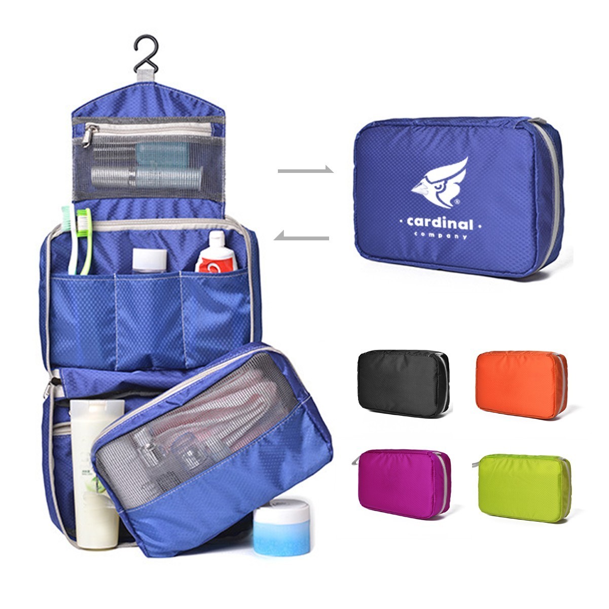 Travel Waterproof Cosmetic Bag with Hanging Hook