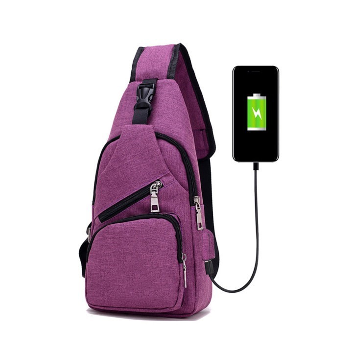 Travel Cross Body Bag with USB Charging Port