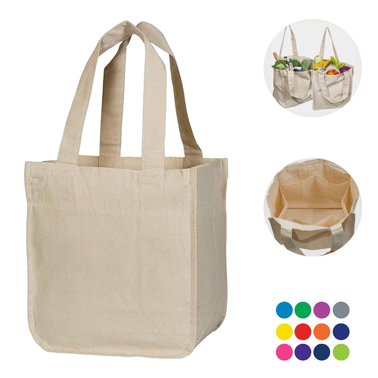 12oz Canvas Grocery Tote Bag