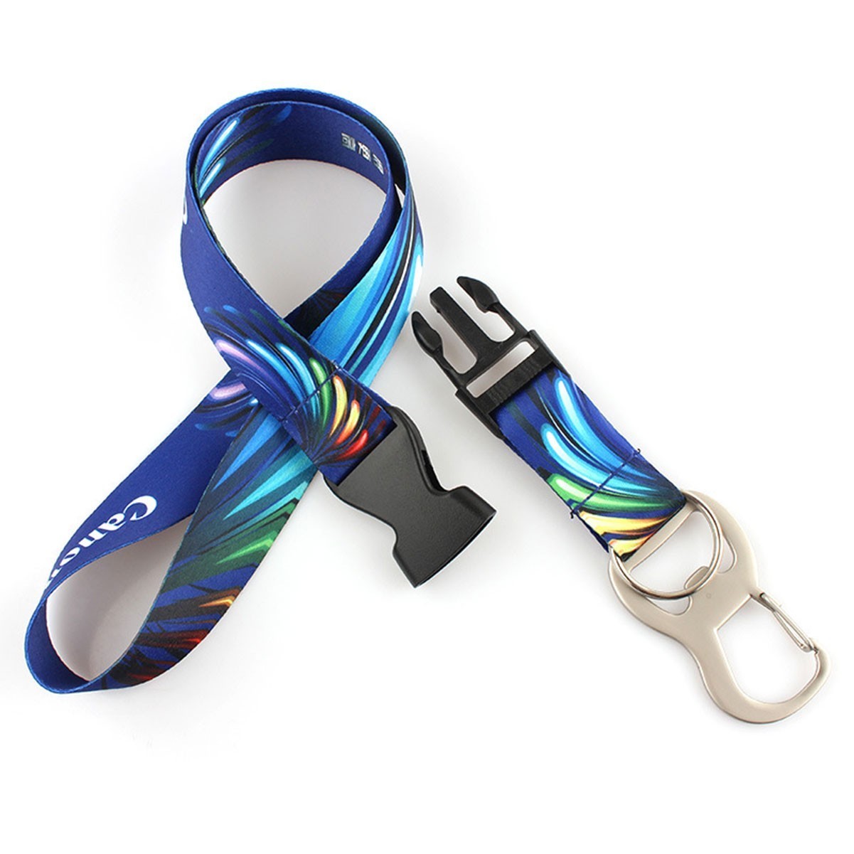Polyester Lanyard w/ Bottle Opener & Clip