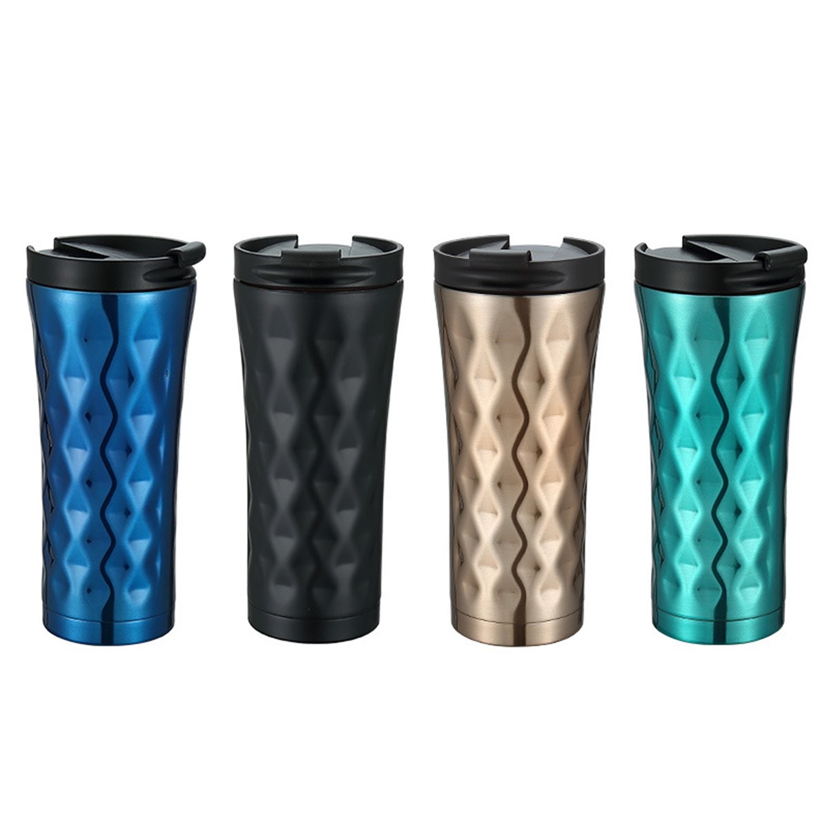 17oz Wave Insulated Stainless Steel Travel Tumbler