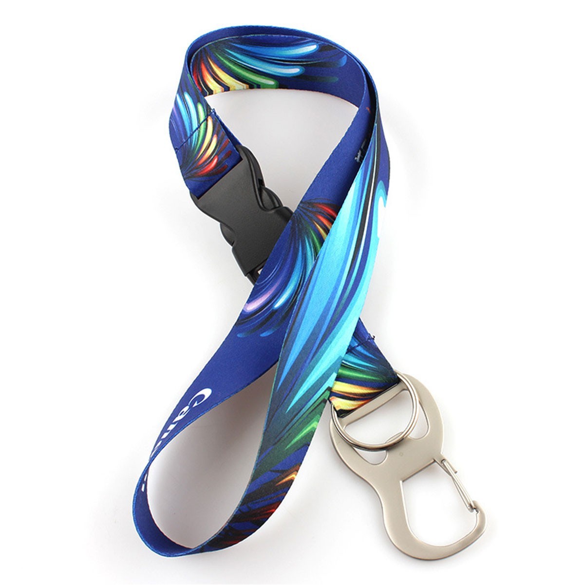 Polyester Lanyard w/ Bottle Opener & Clip
