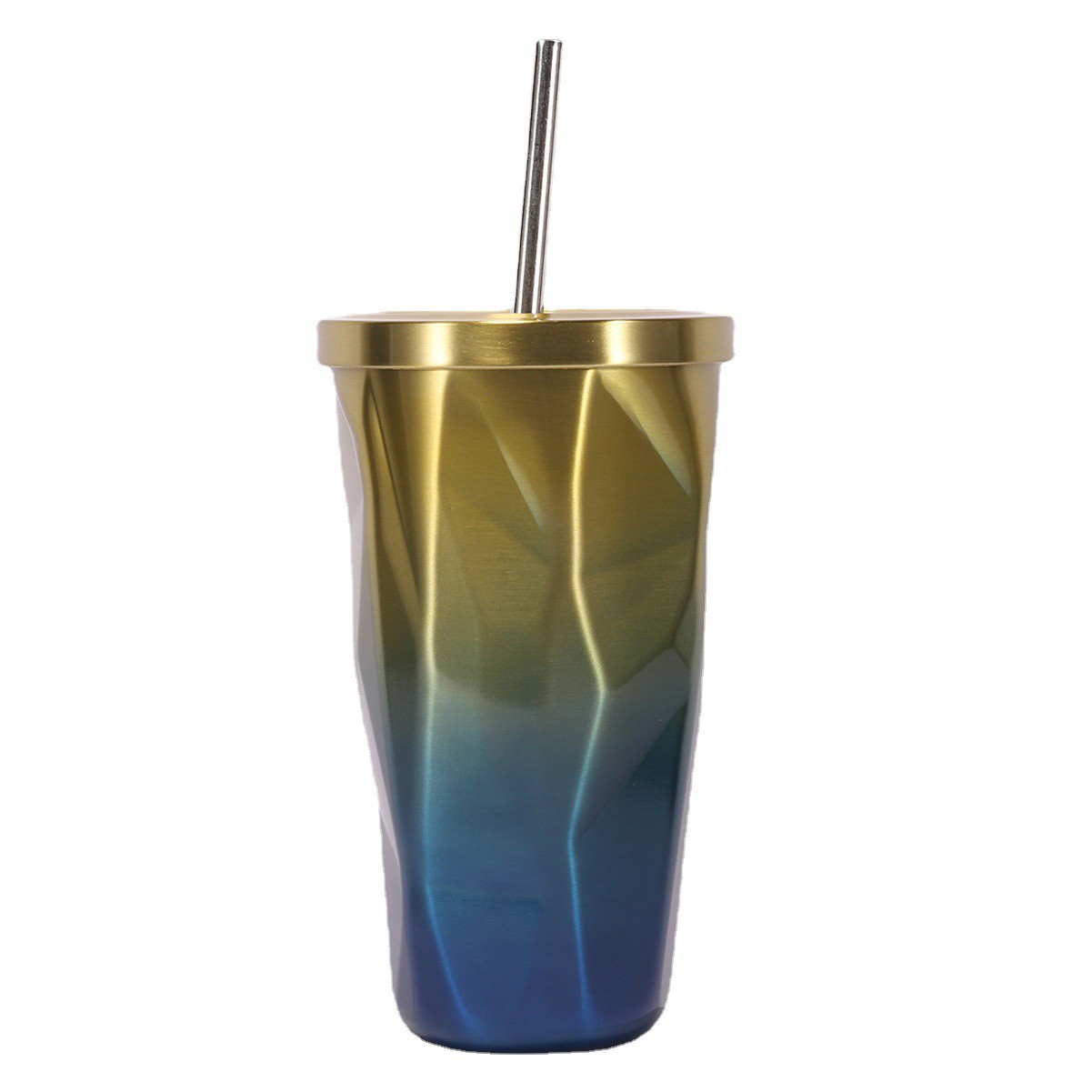 16oz Stainless Steel Vacuum Insulated Tumbler with Lid and Straw