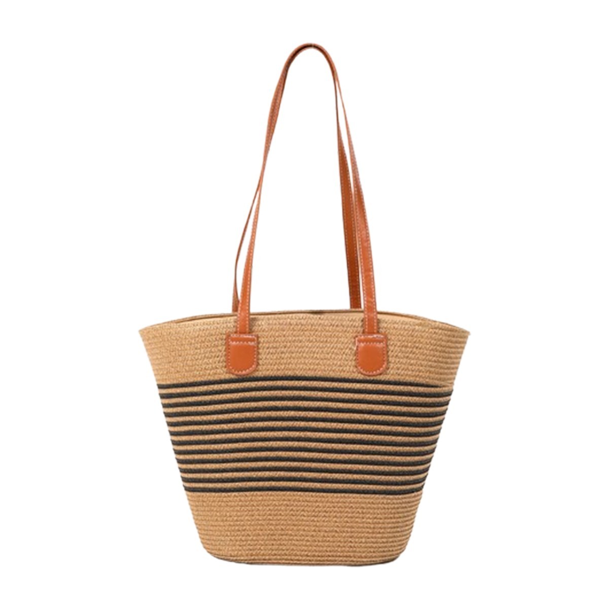 Handwoven Straw Shoulder Tote Bag