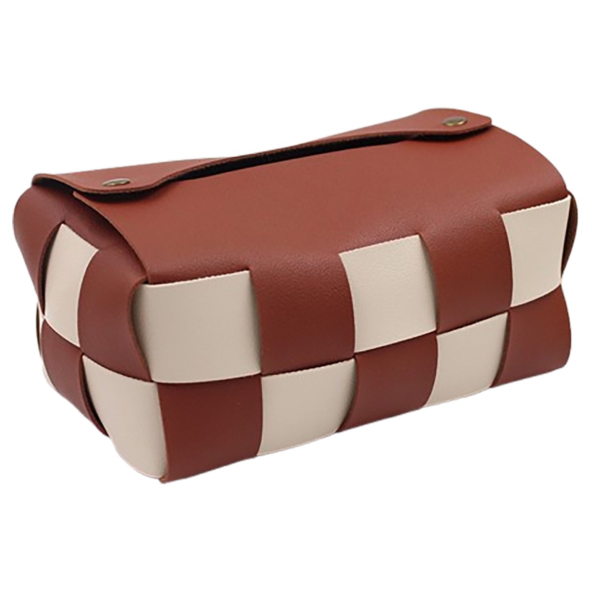 Woven PU Leather Tissue Bag