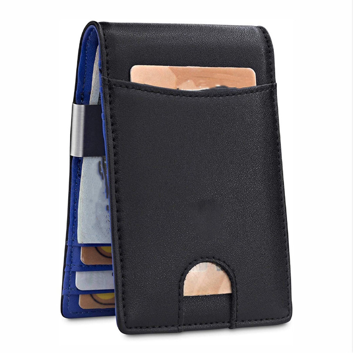 RFID Blocking Slim Leather Card Wallet