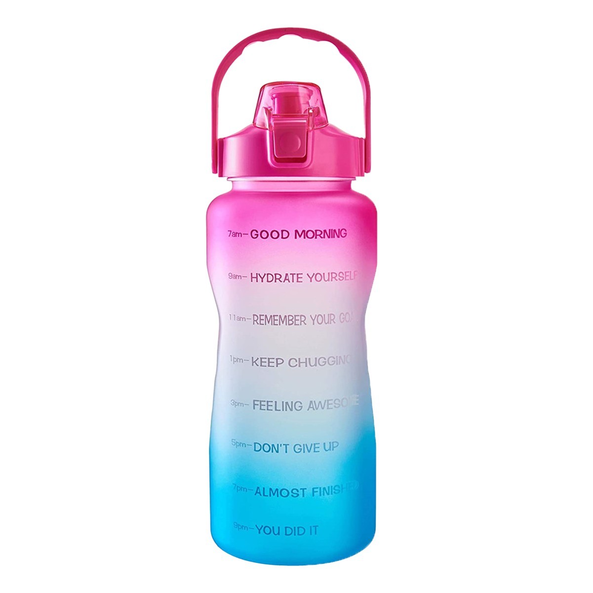 64oz Motivational Water Bottle with Time Marker