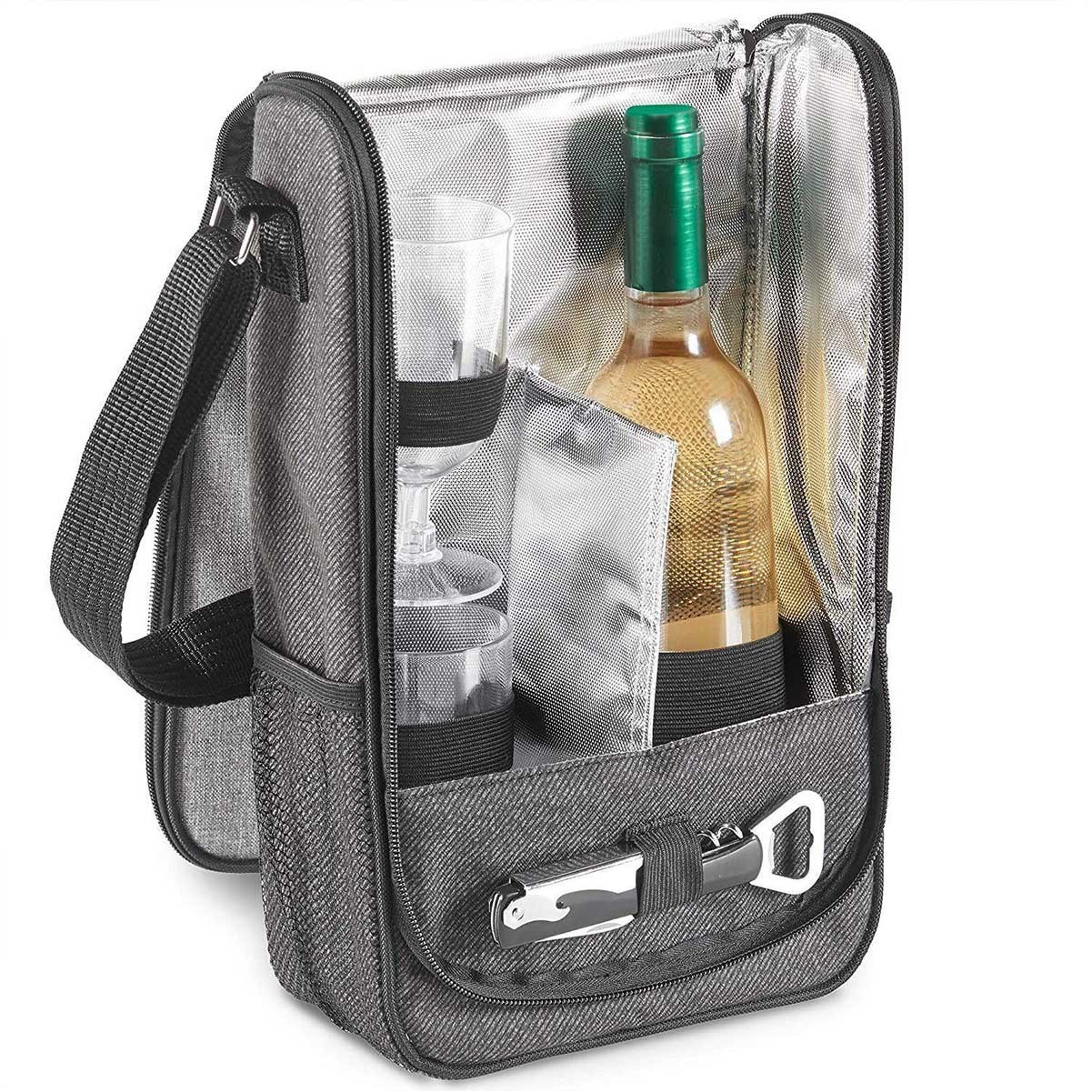 Portable Wine Bag with Shoulder Strap