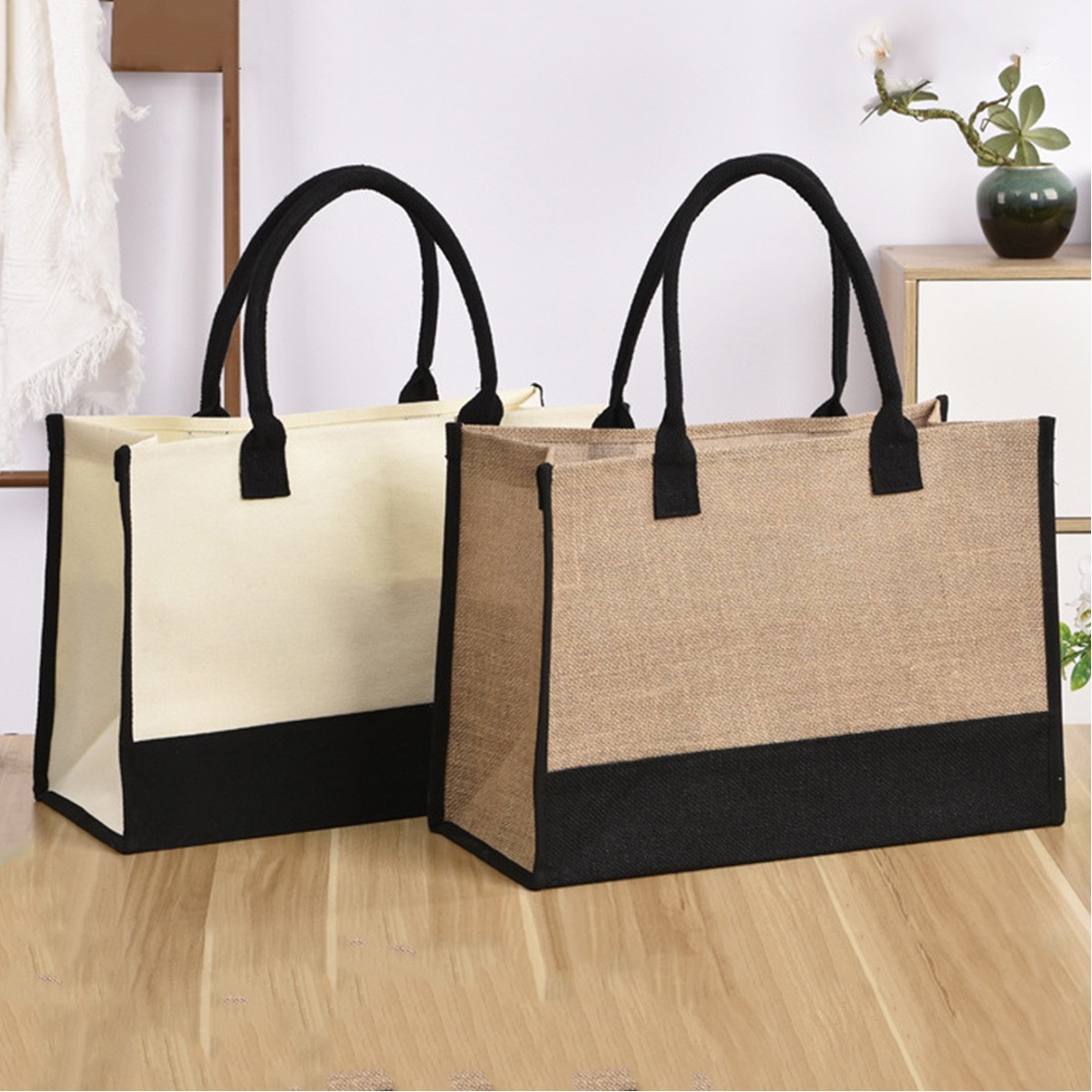 10oz Canvas Patchwork Tote Bag