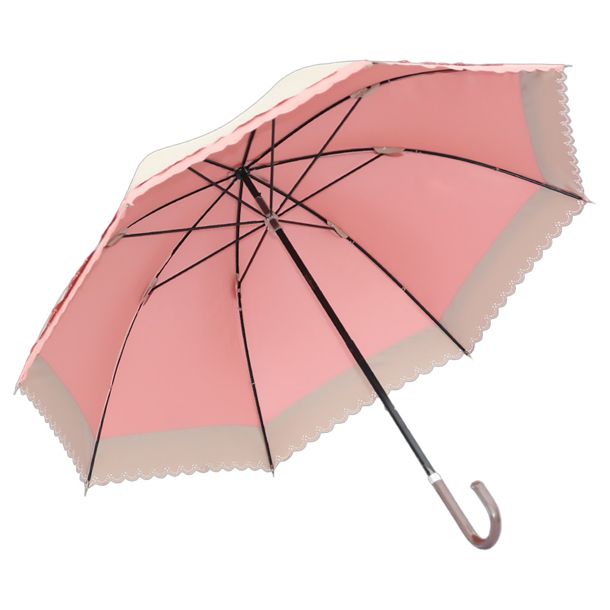 Inverted C-Handle Double Umbrella with Coating