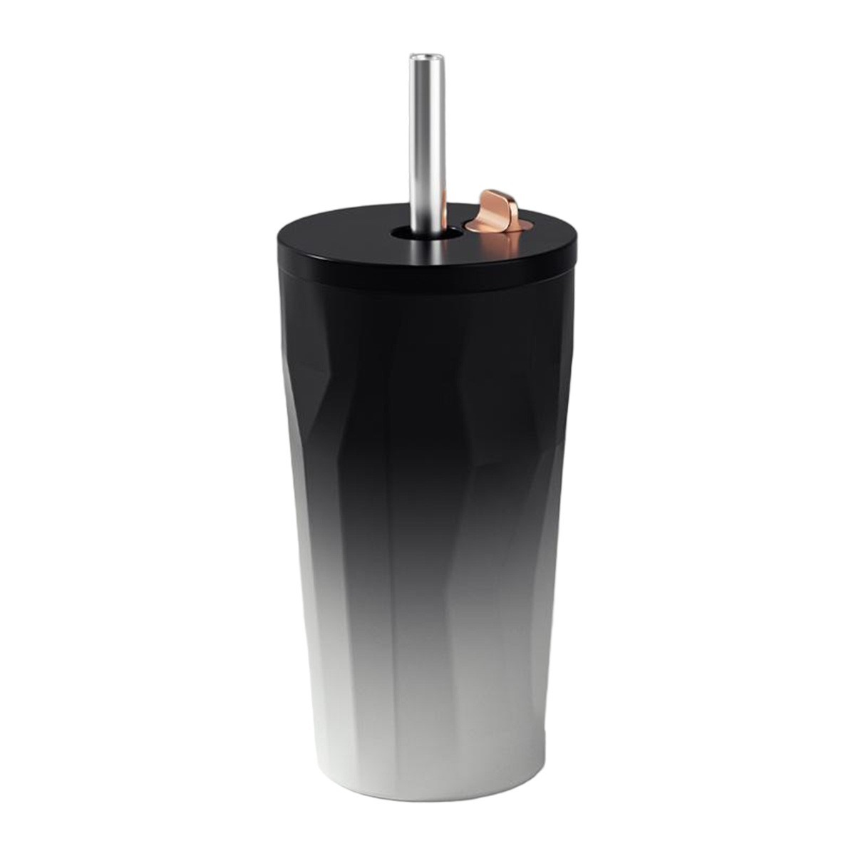 16.9 oz Elegant Stainless Steel Insulated Tumbler with Pop-up Lid and Straw