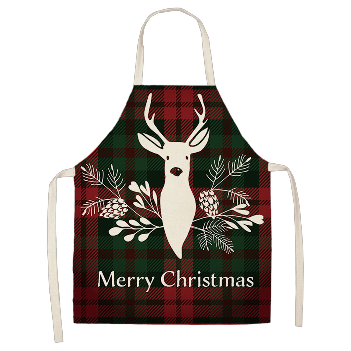 Festive Linen Holiday Apron