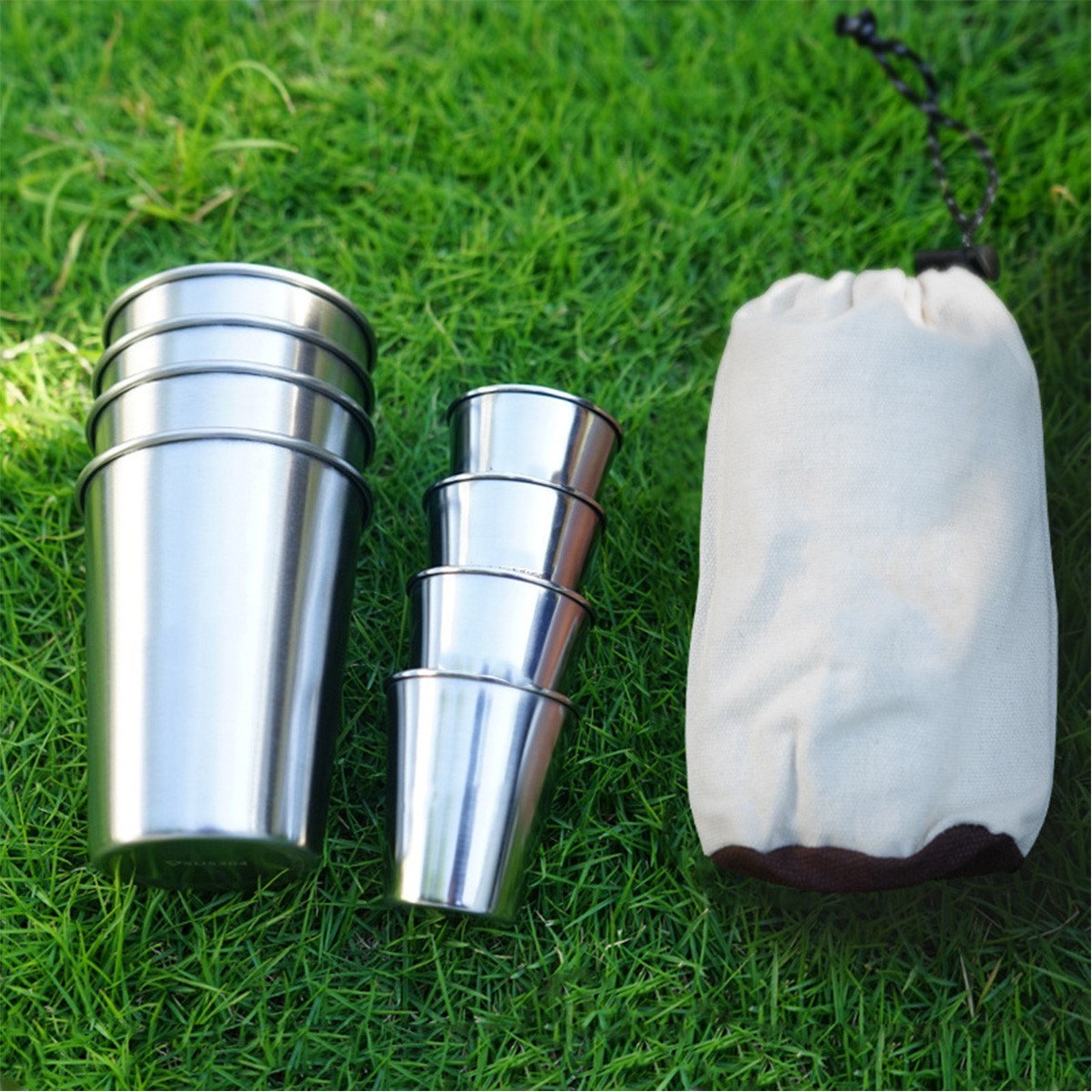17oz Stainless Steel Camping Cup Set