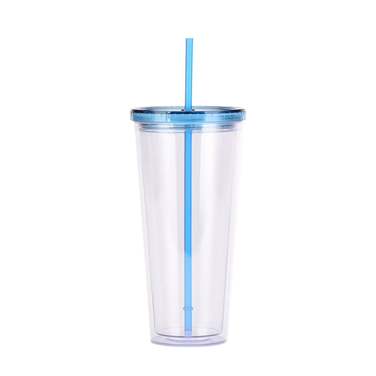 24oz Insulated Double Wall Tumbler with Screw-On Lid and Straw