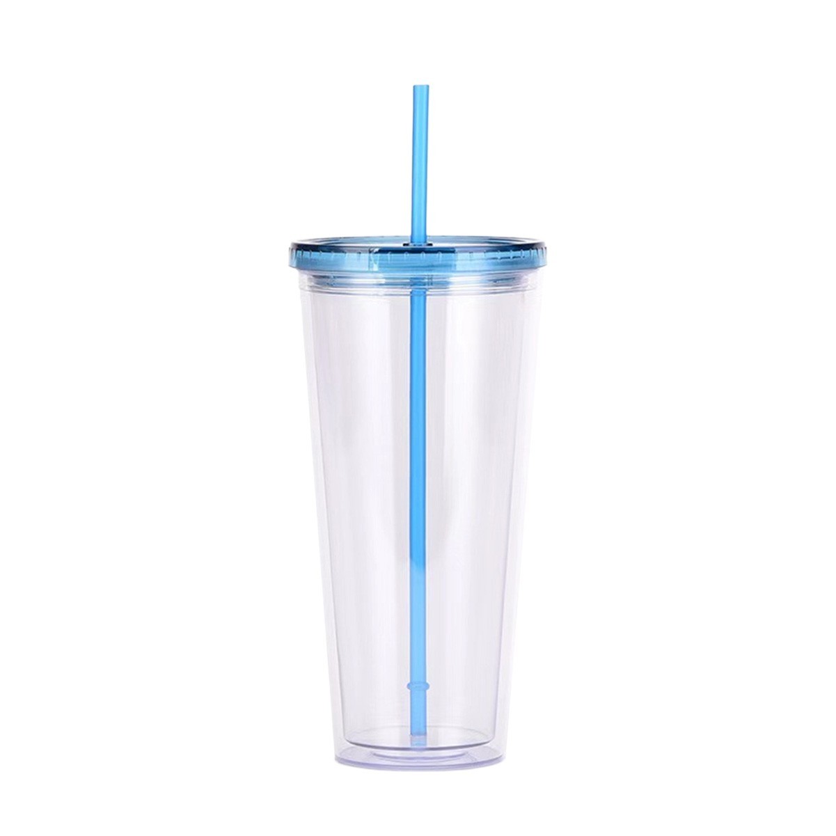 24oz Insulated Double Wall Tumbler with Screw-On Lid and Straw