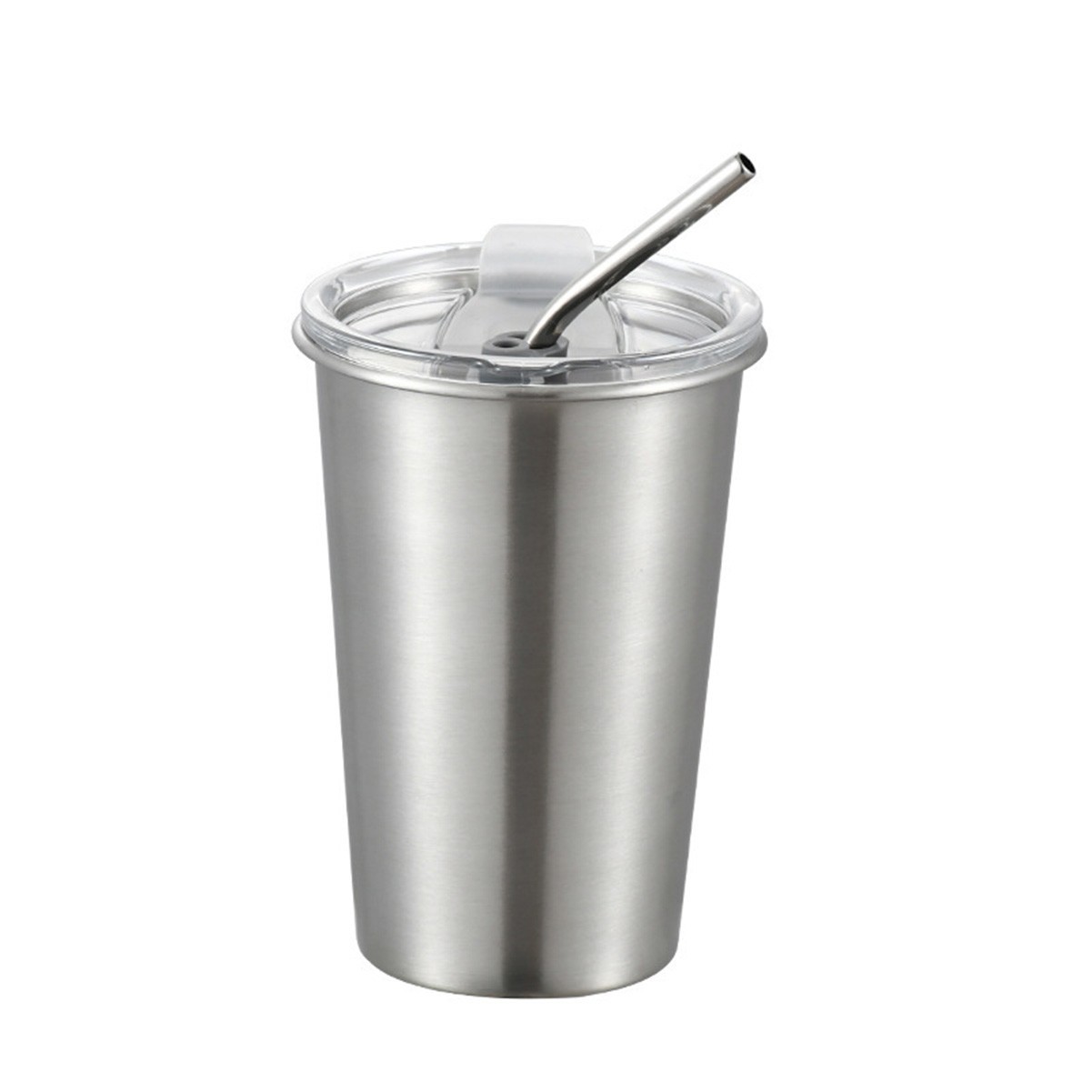 17oz Insulated Stainless Steel Tumbler with Straw and Lid