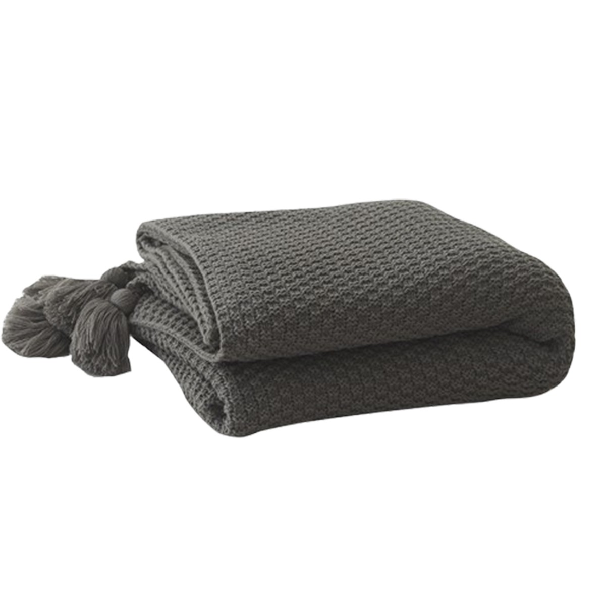 Cozy Knit Tassel Throw Blanket